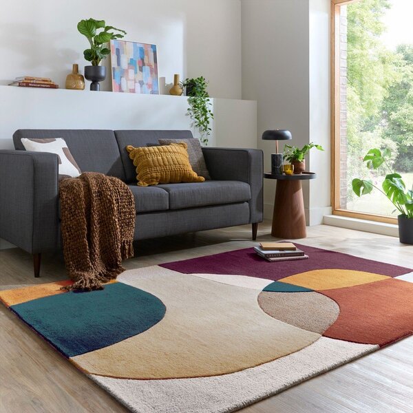 Lila kézi szövésű gyapjú szőnyeg 200x290 cm Glow Purple Multi – Flair Rugs
