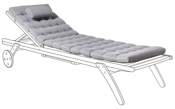 Kerti párna napozóágyhoz CESANA PREMIUM 192 x 56 cm Világosszürke