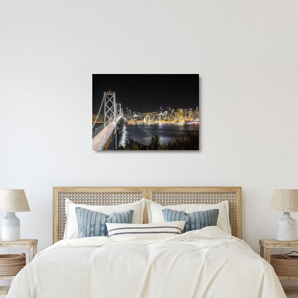 A Brooklyn-híd és a New York-i kép (üvegen) (70x50 cm)