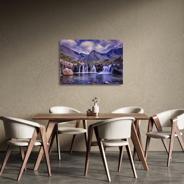 Vízesések képe (üvegen) (70x50 cm)