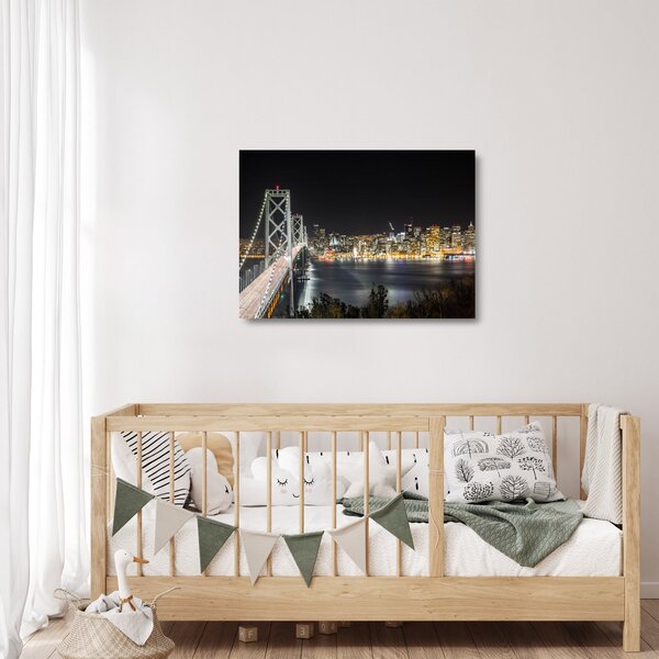 A Brooklyn-híd és a New York-i kép (üvegen) (70x50 cm)
