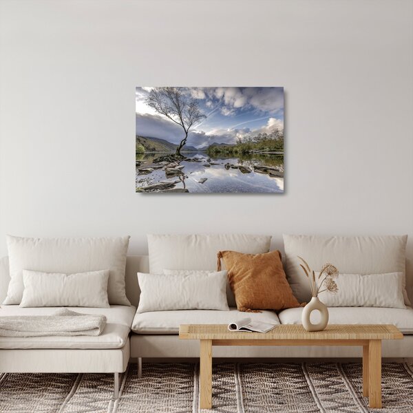 Folyó a fa mögött képe (üvegen) (70x50 cm)