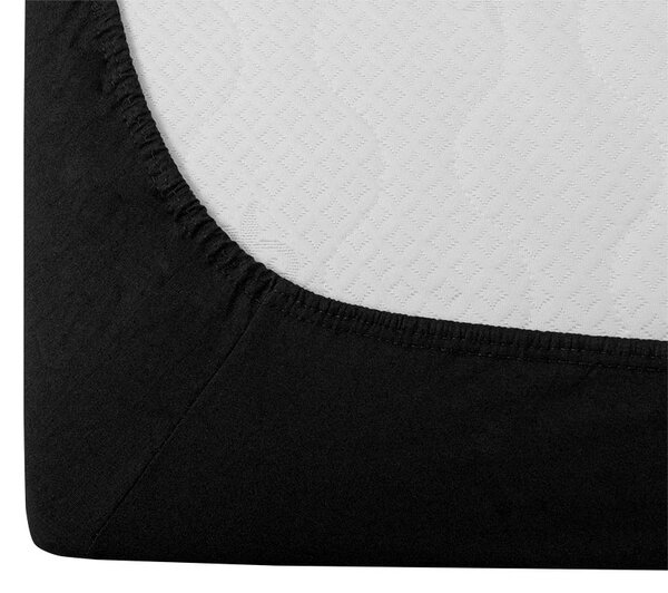 Jersey fekete lepedő 90 x 200 cm