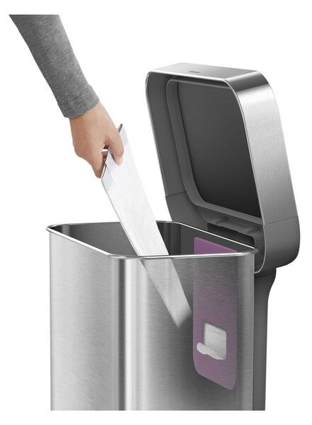 Rozsdamentes acél pedálos szemetes 45 l - simplehuman