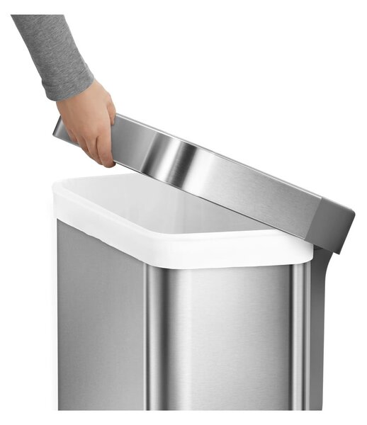 Rozsdamentes acél pedálos szemetes 45 l - simplehuman