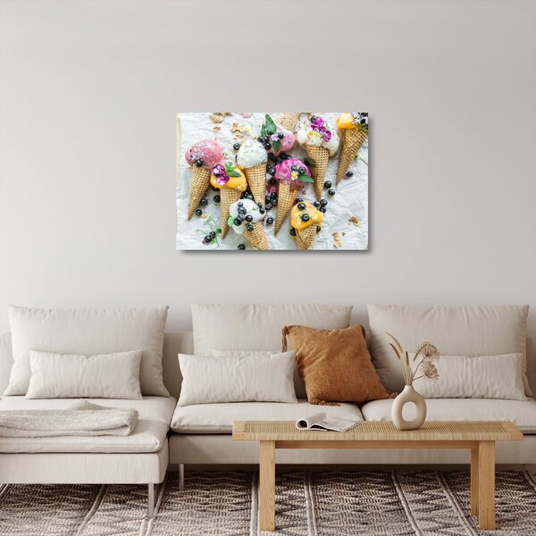 Fagylaltok képe (üvegen) (70x50 cm)