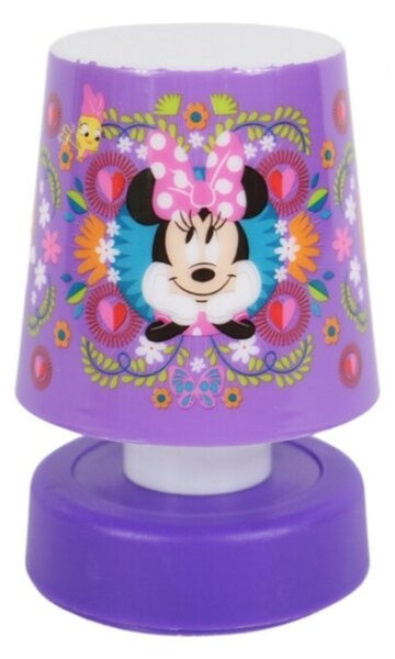 LED gyerek éjjeli lámpa MINNIE 11 cm lila