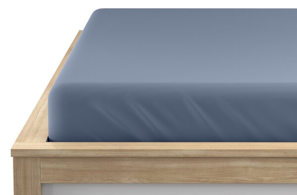 Jersey sötétkék lepedő 90x200 cm