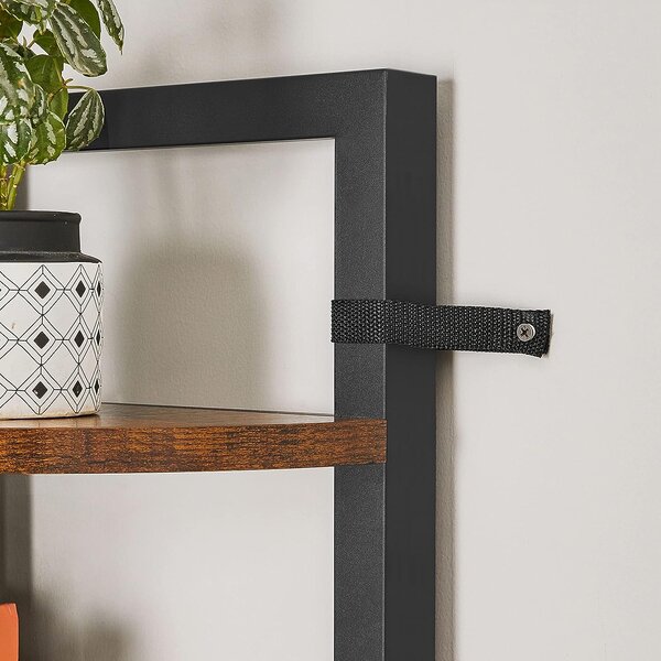 Sarokpolc TAYLOR 5 polc 150x30 cm, rusztikus barna