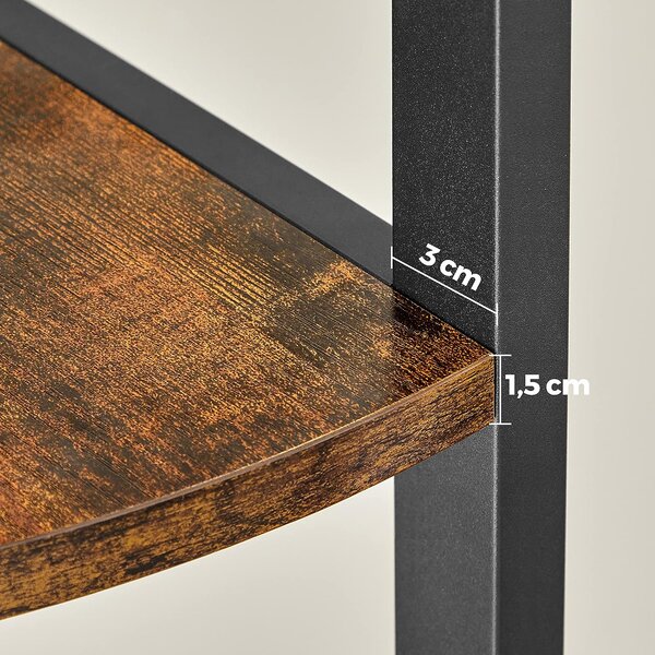 Sarokpolc TAYLOR 5 polc 150x30 cm, rusztikus barna