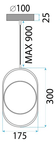 LED Lámpa APP1554-CP Black