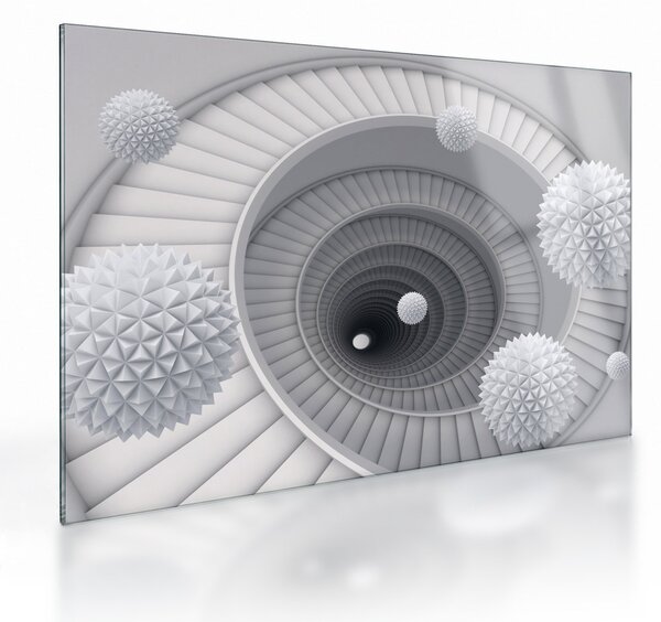 A 3D absztrakció képe (üvegen) (70x50 cm)