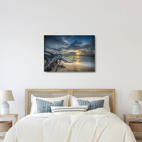 Tenger naplementekor képe (üvegen) (70x50 cm)