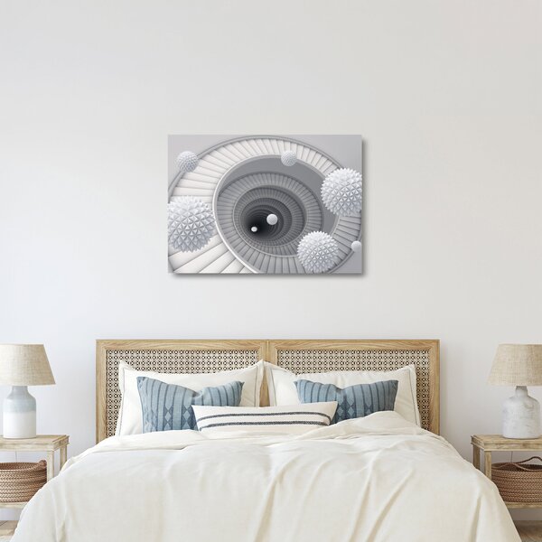 A 3D absztrakció képe (üvegen) (70x50 cm)