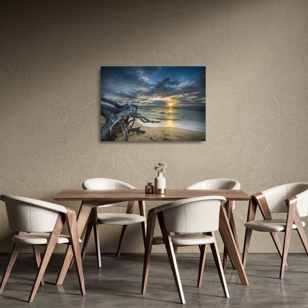 Tenger naplementekor képe (üvegen) (70x50 cm)