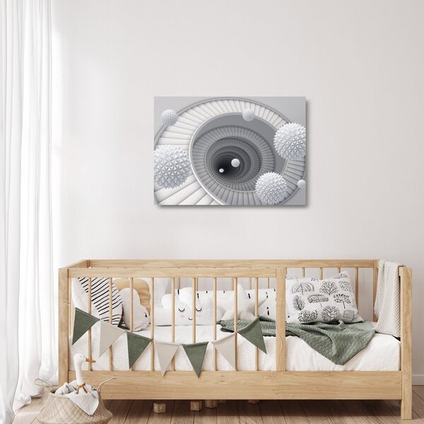 A 3D absztrakció képe (üvegen) (70x50 cm)