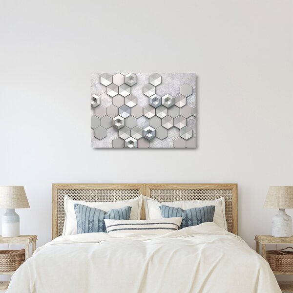 A 3D absztrakció képe (üvegen) (70x50 cm)