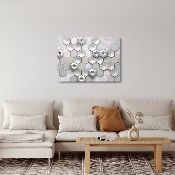 A 3D absztrakció képe (üvegen) (70x50 cm)