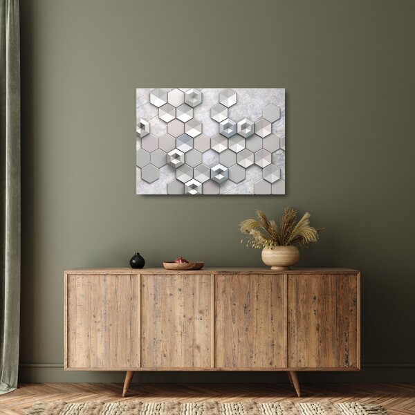 A 3D absztrakció képe (üvegen) (70x50 cm)