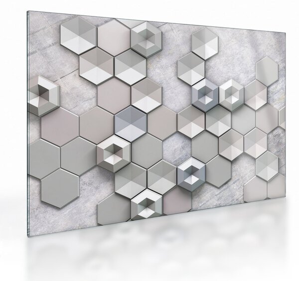 A 3D absztrakció képe (üvegen) (70x50 cm)