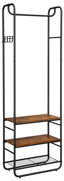 Előszobafal TAYLOR cipőtartóval 181x58 cm, rusztikus barna
