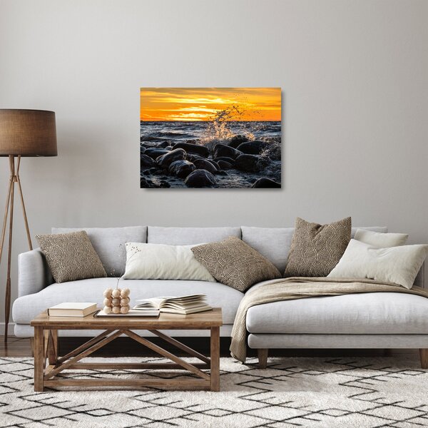A tenger hullámai képe (üvegen) (70x50 cm)