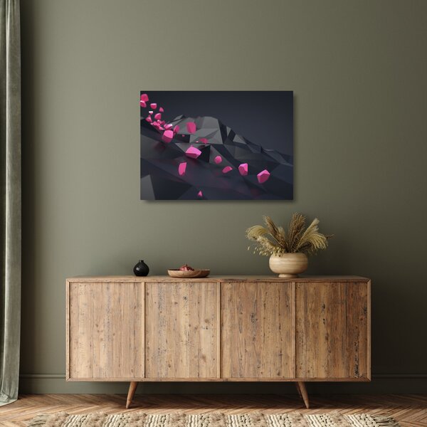 A 3D absztrakció képe (üvegen) (70x50 cm)