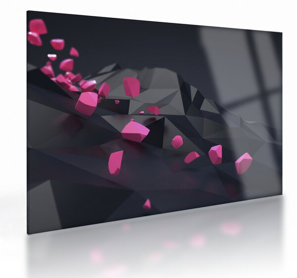 A 3D absztrakció képe (üvegen) (70x50 cm)