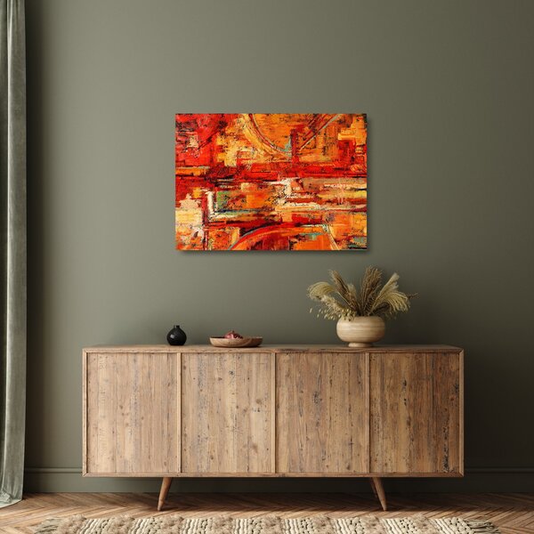 A falfestmény képe (üvegen) (70x50 cm)