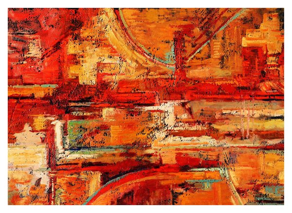 A falfestmény képe (üvegen) (70x50 cm)