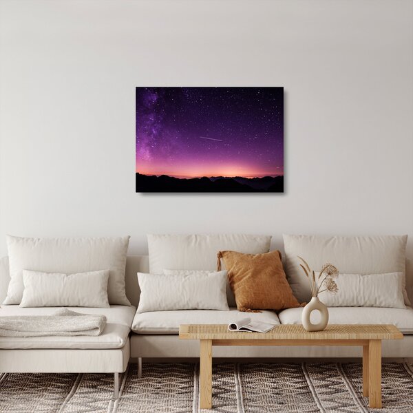Ég képe hullócsillagokkal (üvegen) (70x50 cm)