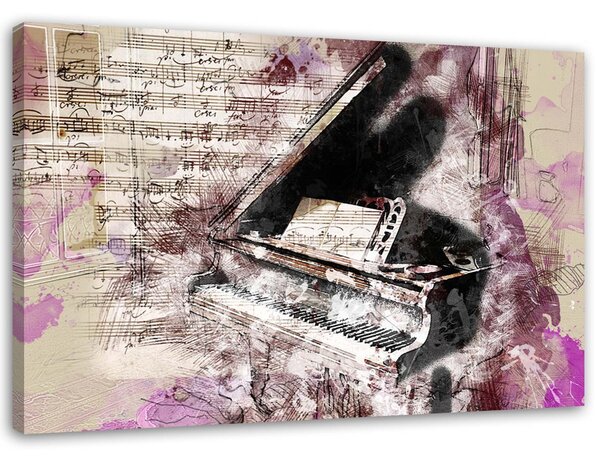 Gario Vászonkép Zongora - absztrakt Méret: 60 x 40 cm