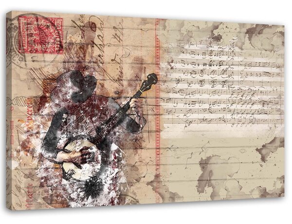 Gario Vászonkép Absztrakt zenész Méret: 60 x 40 cm