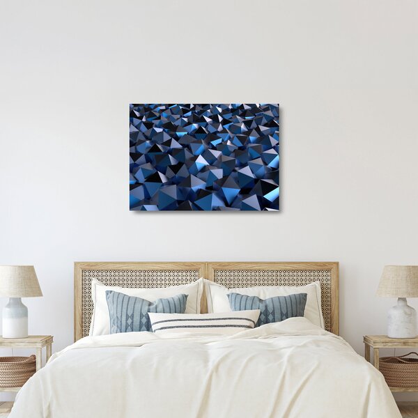 Absztrakciós kép (üvegen) (70x50 cm)