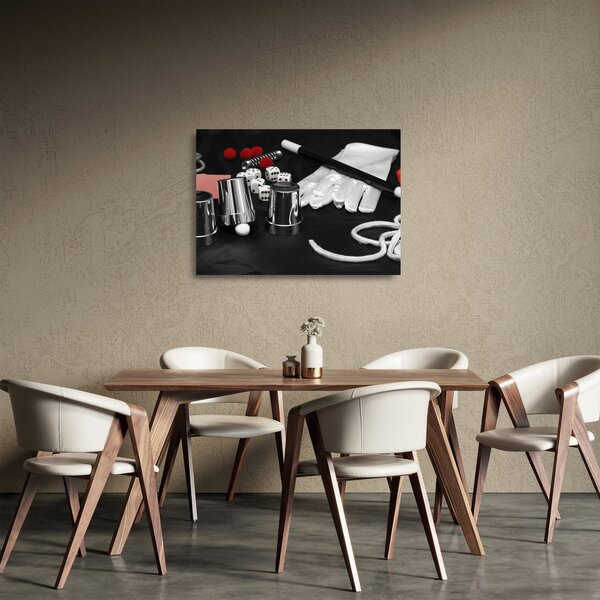 A mágus felszerelésének képe (üvegen) (70x50 cm)