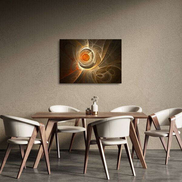 Absztrakciós kép (üvegen) (70x50 cm)