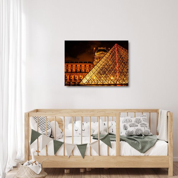 A párizsi Louvre képe (üvegen) (70x50 cm)
