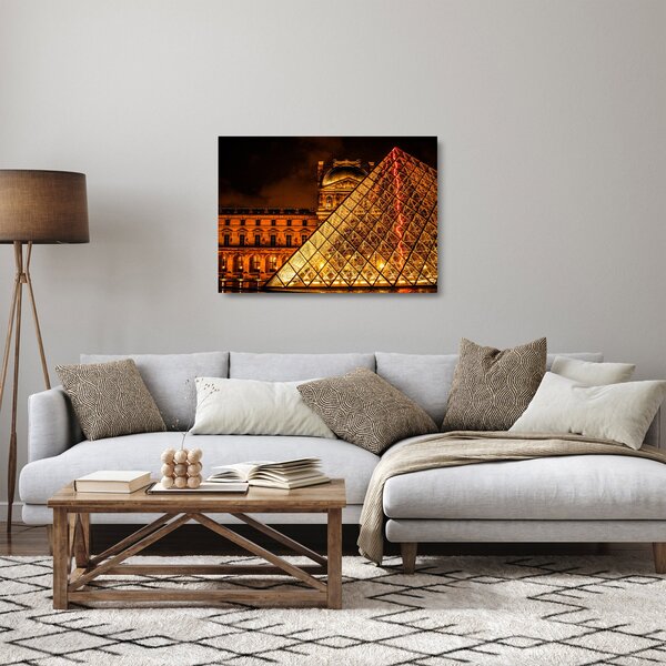 A párizsi Louvre képe (üvegen) (70x50 cm)