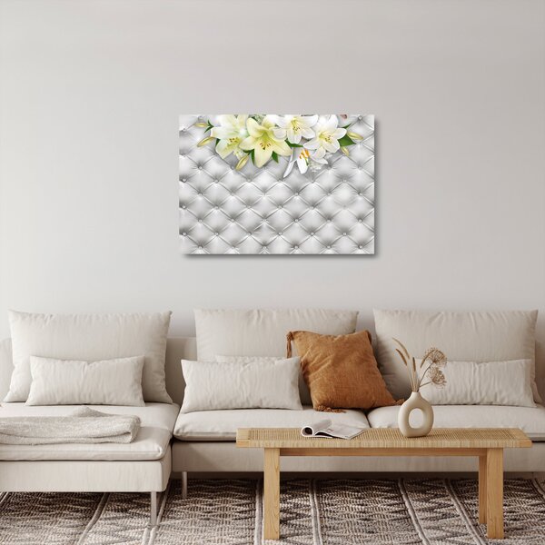 Liliom virágok képe (üvegen) (70x50 cm)