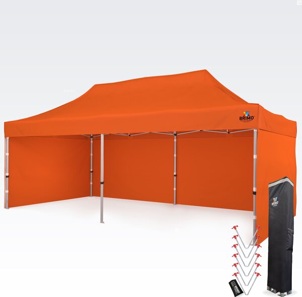 Alumínium mobil sátor pavilon 4x8 m motorsporthoz és depóhoz - Narancs