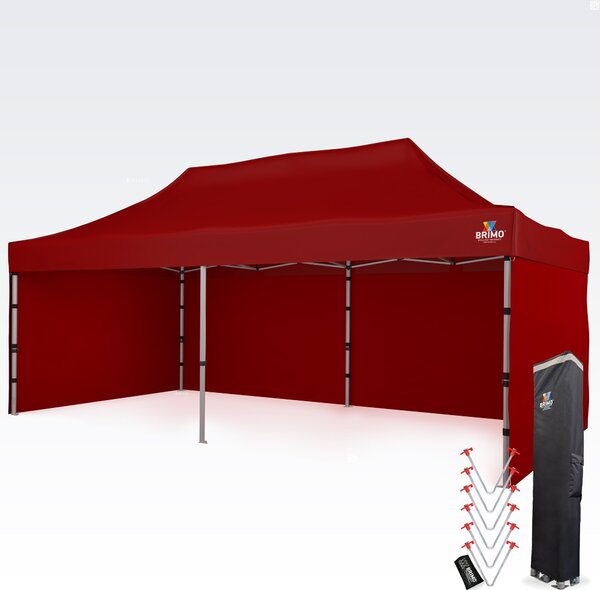 Alumínium mobil sátor pavilon 4x8 m motorsporthoz és depóhoz - Piros
