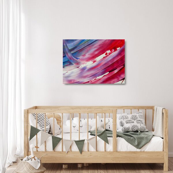 Kép - rózsaszínes kék szín (üvegen) (70x50 cm)