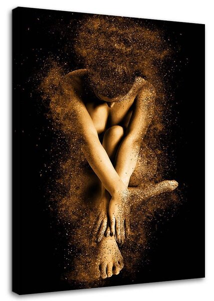 Gario Vászonkép Meztelen noi test aranyporban Méret: 40 x 60 cm