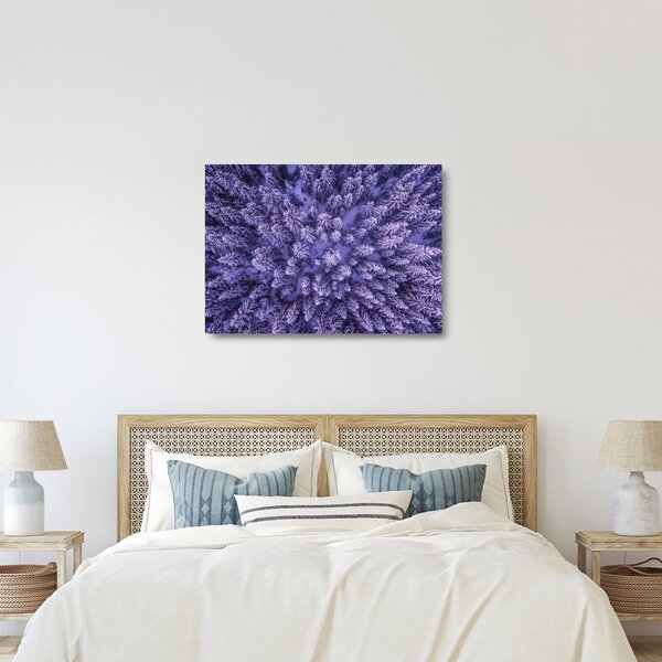 Havas fák képe (üvegen) (70x50 cm)