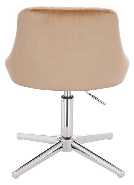 HR1054CROSS Latte modern velúr szék krómozott lábbal