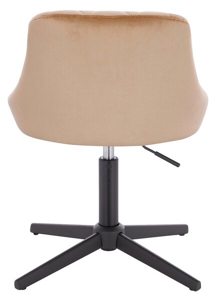 HR1054CROSS Latte modern velúr szék fekete lábbal