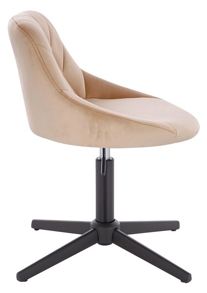 HR1054CROSS Latte modern velúr szék fekete lábbal