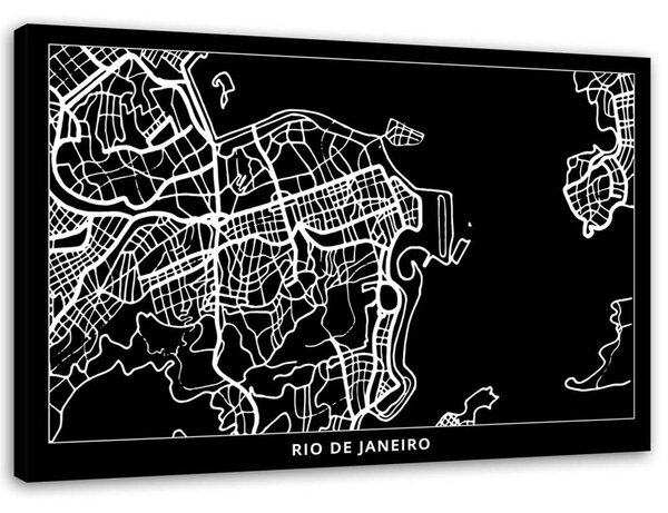 Gario Vászonkép Rio de Janeiro városterv Méret: 60 x 40 cm