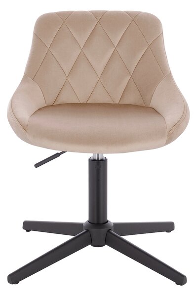 HR1054CROSS Latte modern velúr szék fekete lábbal