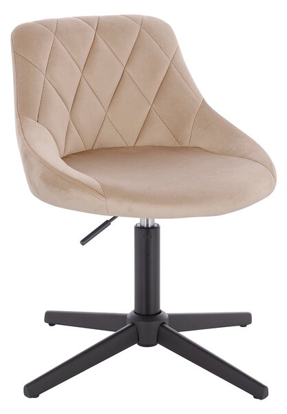 HR1054CROSS Latte modern velúr szék fekete lábbal